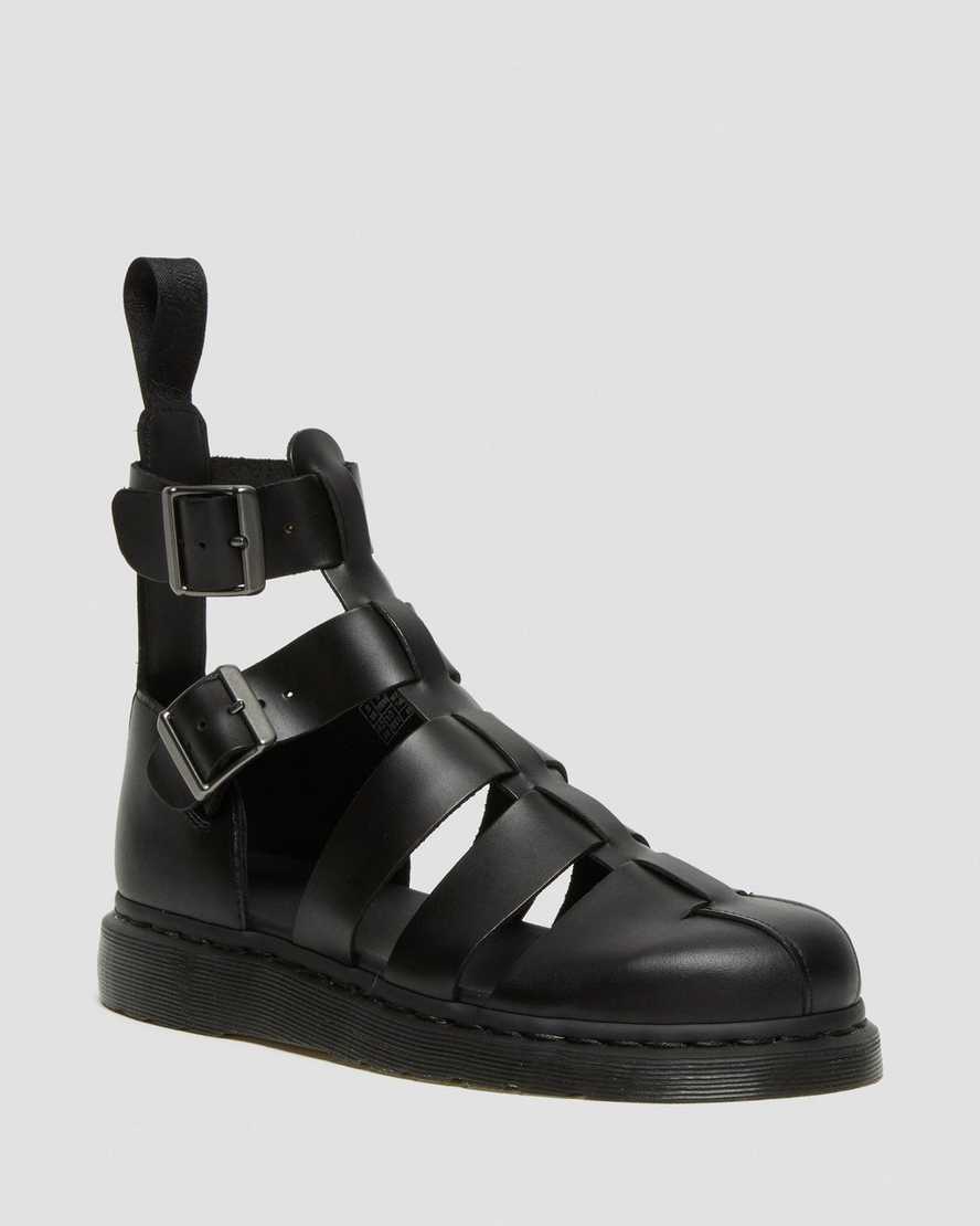 Dr. Martens Geraldo Deri Gladiator Kadın Sandalet - Sandalet Siyah |HTWMC0693|